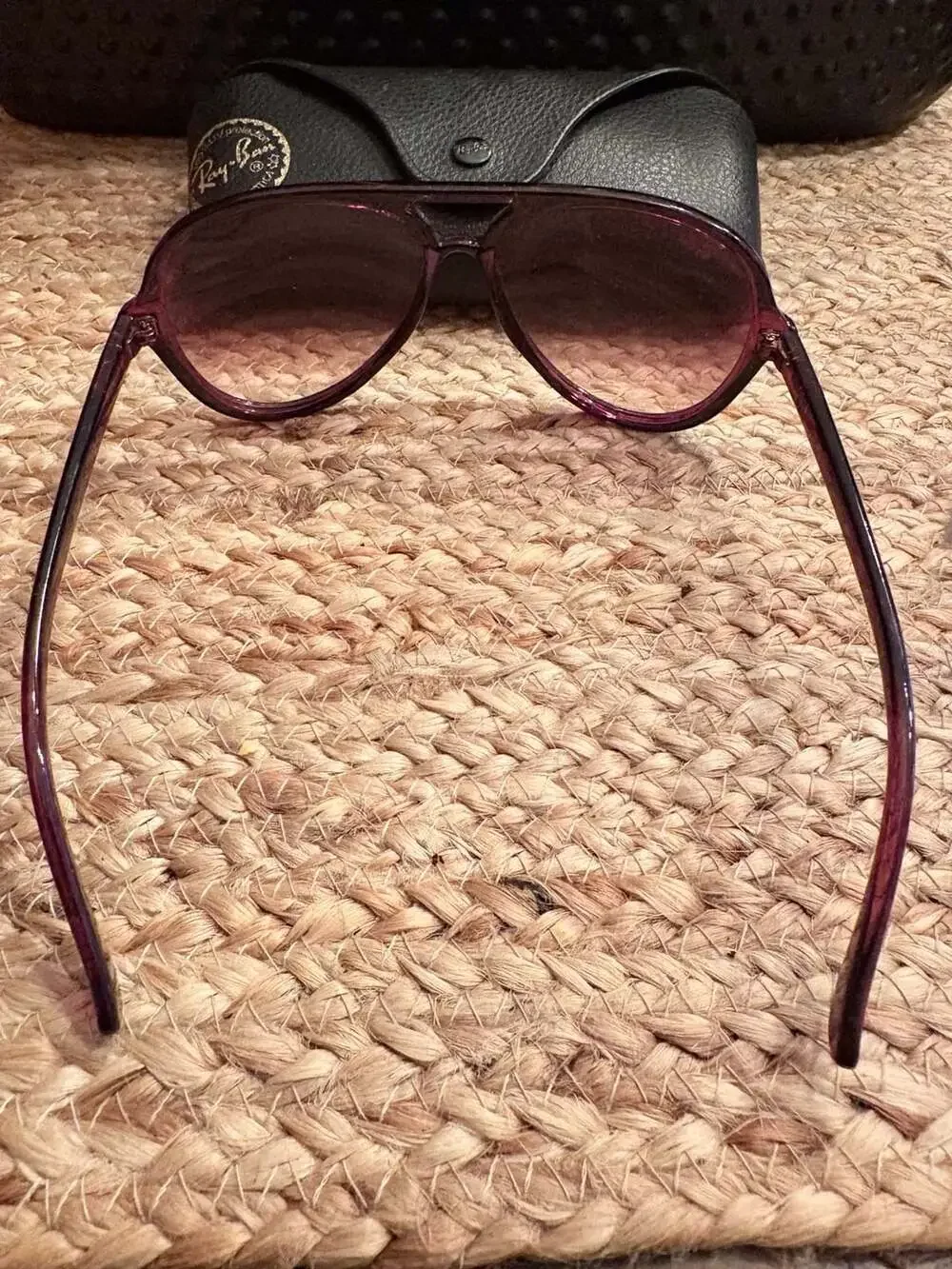 Ray-Ban RB4125 Cats 5000 Aviator Sunglasses in Translucent Purple - Picture 6 of 6